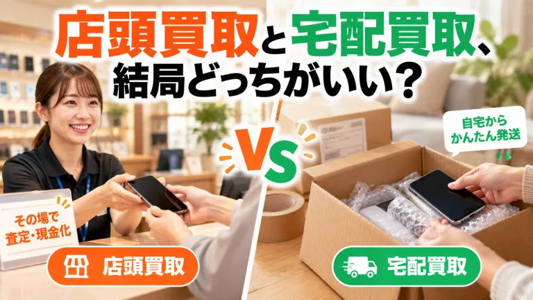店頭買取と宅配買取、結局どっちがいい？