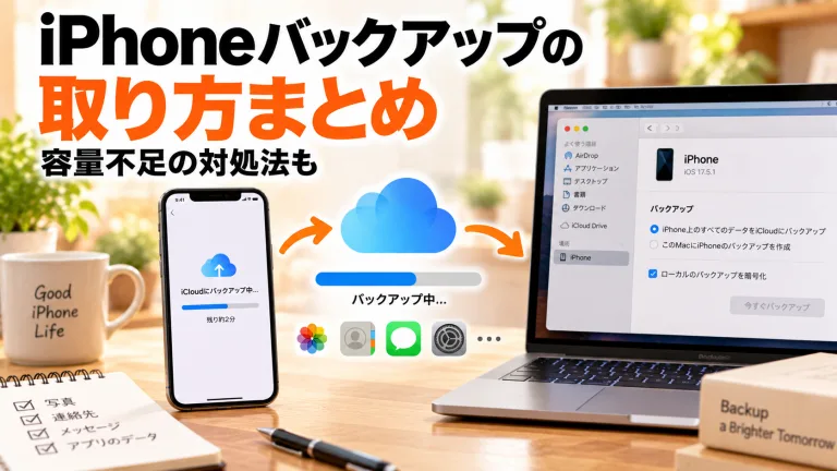 iPhoneバックアップの取り方まとめ。容量不足の対処法も