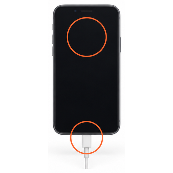 動作不可の例：充電しても起動しない