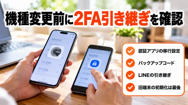 機種変更・売却前に確認したい二段階認証(2FA)の引き継ぎ方法