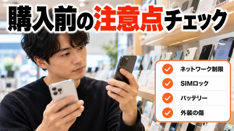 中古スマホ購入で失敗しないための注意点チェックリスト