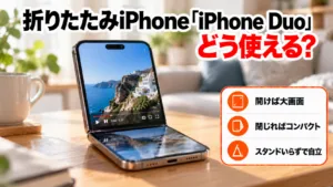iPhone Duo（折りたたみiPhone）はどう使える？予想スペック・価格と購入前に知っておきたいこと