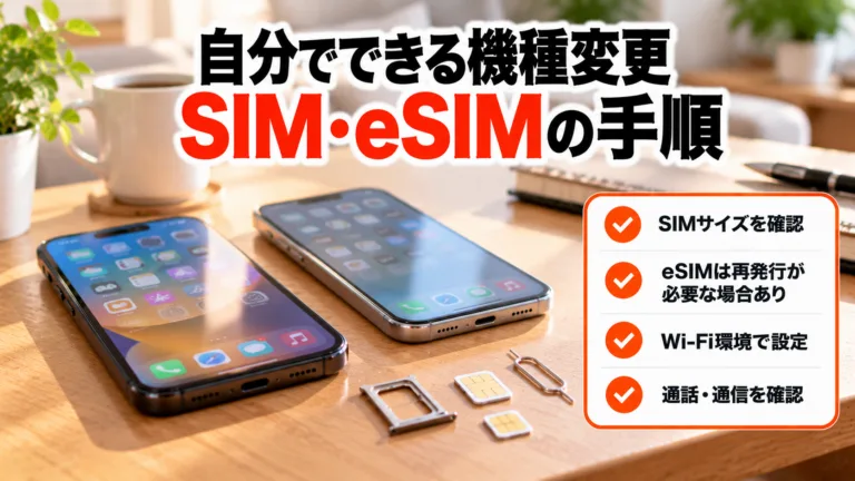 機種変更を自分でする方法:SIMカード・eSIMの入れ替えタイミングと注意点