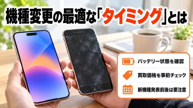 機種変更のベストタイミングはいつ?下取り・買取に出す前に確認すべきこと