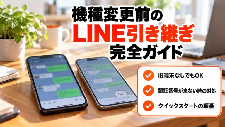 機種変更前にやることNo.1「LINE引き継ぎ」完全ガイド：旧端末なし・認証番号が来ない時の対処法