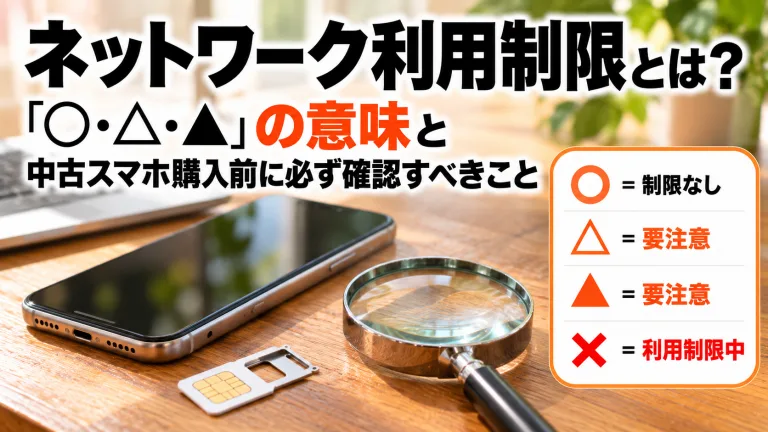 ネットワーク利用制限とは？「〇・△・▲」の意味と中古スマホ購入前に必ず確認すべきこと