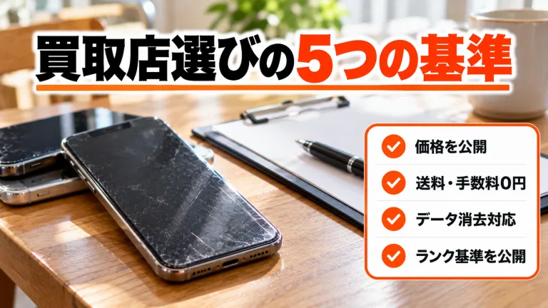 スマホを売るならどこがいい?買取店を選ぶときに見るべき5つの基準