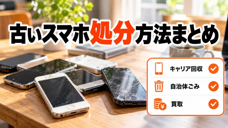 使わなくなった古いスマホの処分方法まとめ|キャリア回収・自治体ごみ・買取を徹底比較
